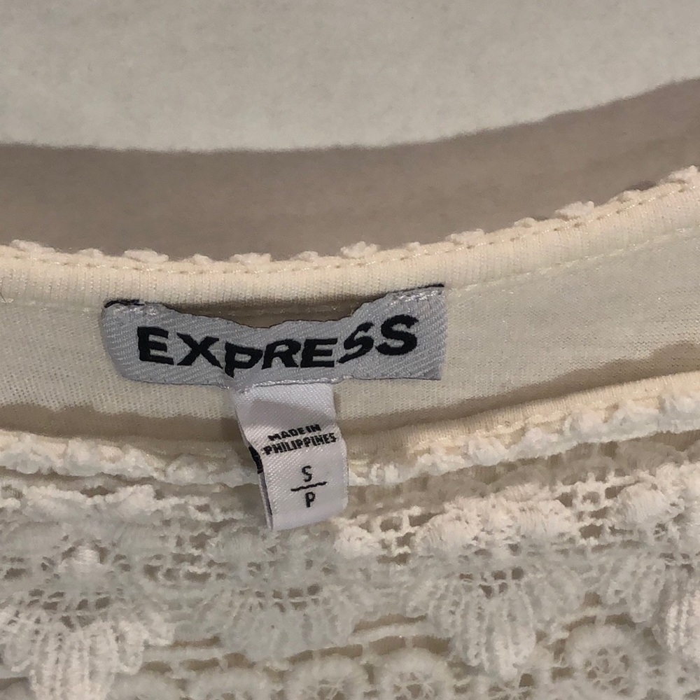 Express White Crochet Lace Tank Top Boho Festival - Picture 3 of 5